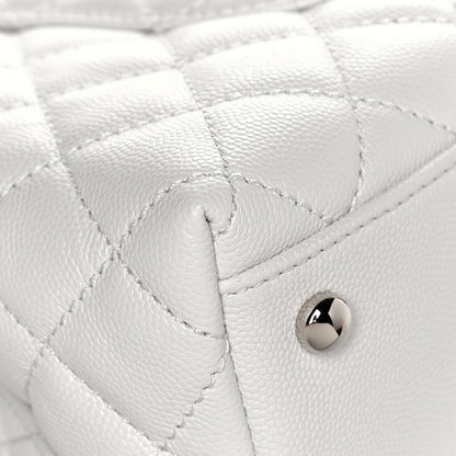 Chanel Caviar Quilted Small Coco Handle Flap White 11 of 14