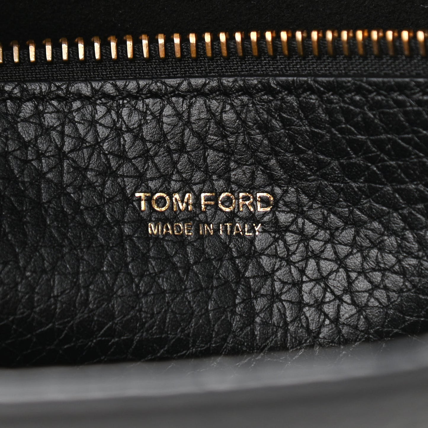 Pebbled Calfskin Zip Shoulder Bag Black