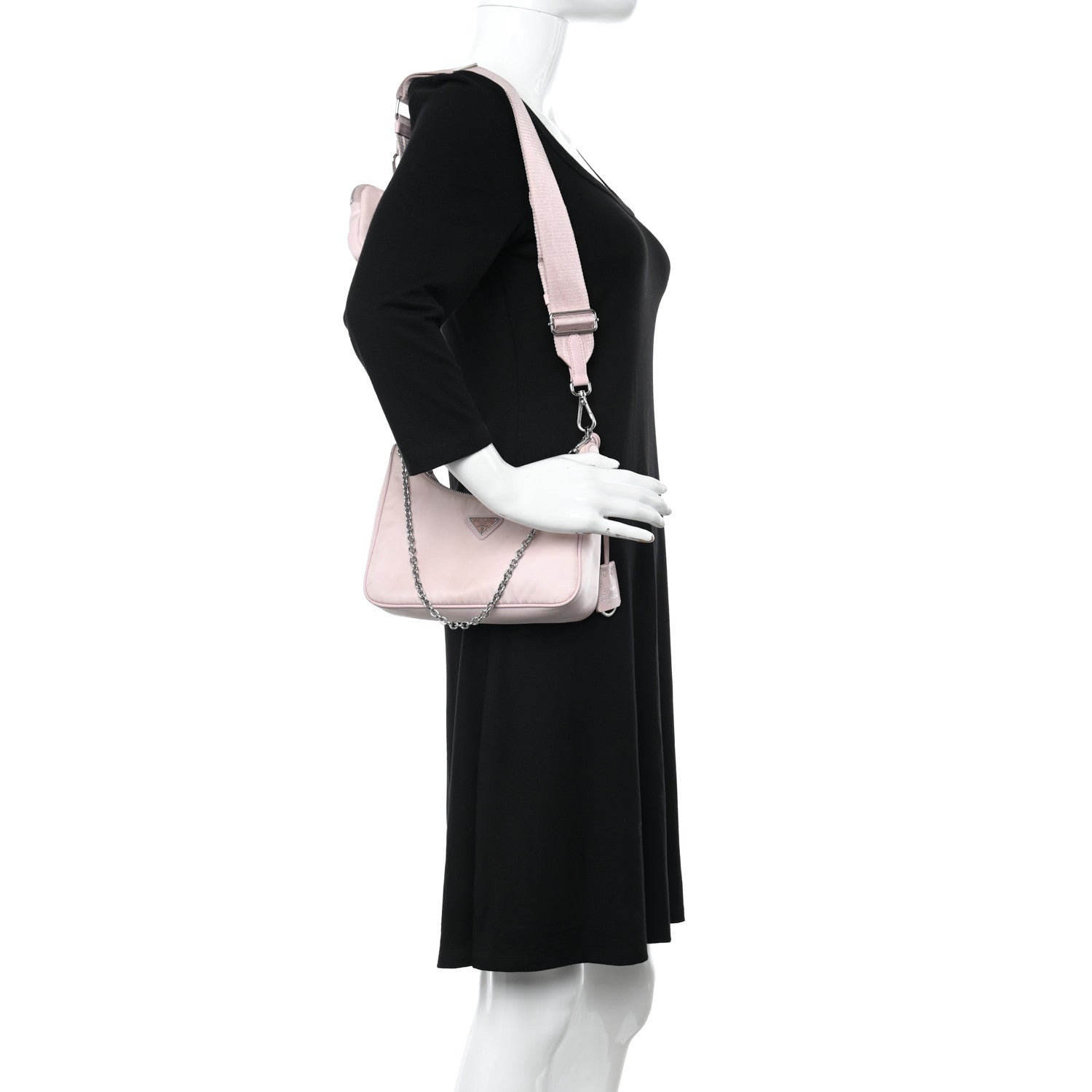 Prada Nylon Re-Edition 2005 Shoulder Bag Alabastro 2 of 14