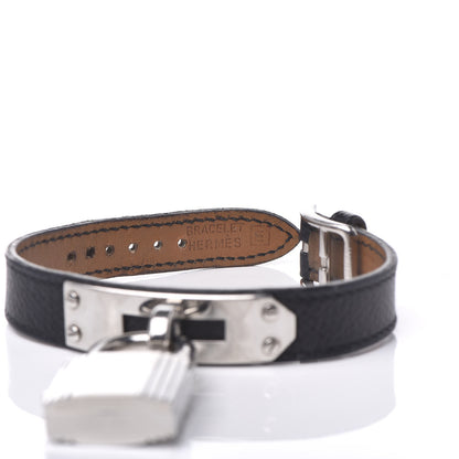 Hermes Stainless Steel Courchevel 20mm Kelly Cadena Quartz Watch Noir 6 of 7