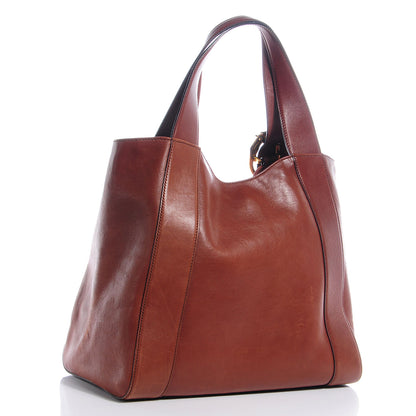 Gucci Washed Calfskin Horse-Heads Medium Ribot Tote Brown 3 of 8