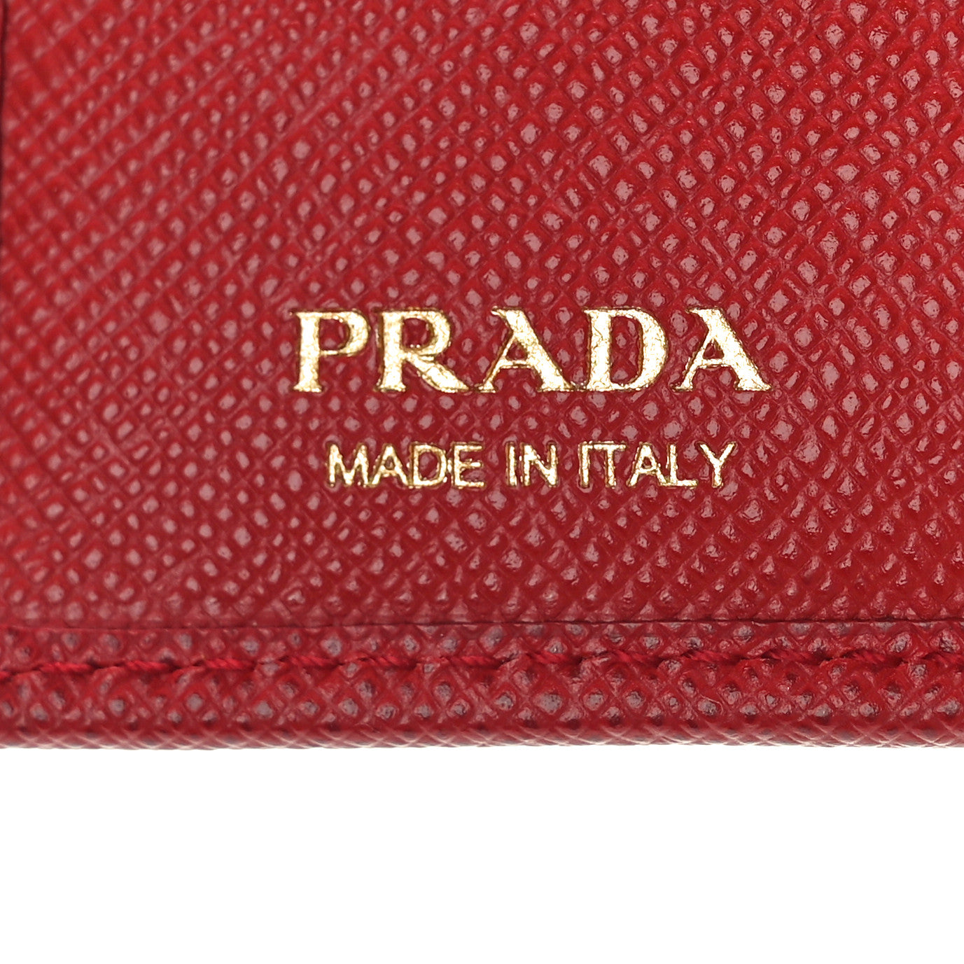 Prada Saffiano Metal Compact Snap Bi-Fold Wallet Fuoco 6 of 7