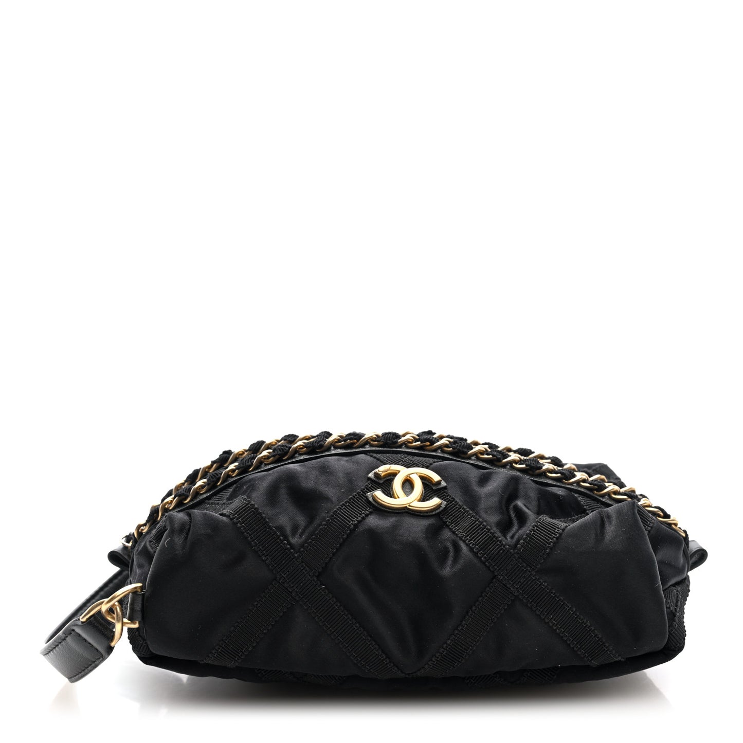 Nylon Grosgrain Lifestyle Pouch With Sleep Mask Black