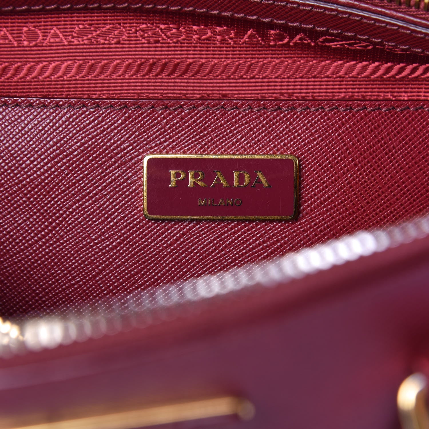 Prada Saffiano Lux Medium Promenade Tote Cherry 8 of 14