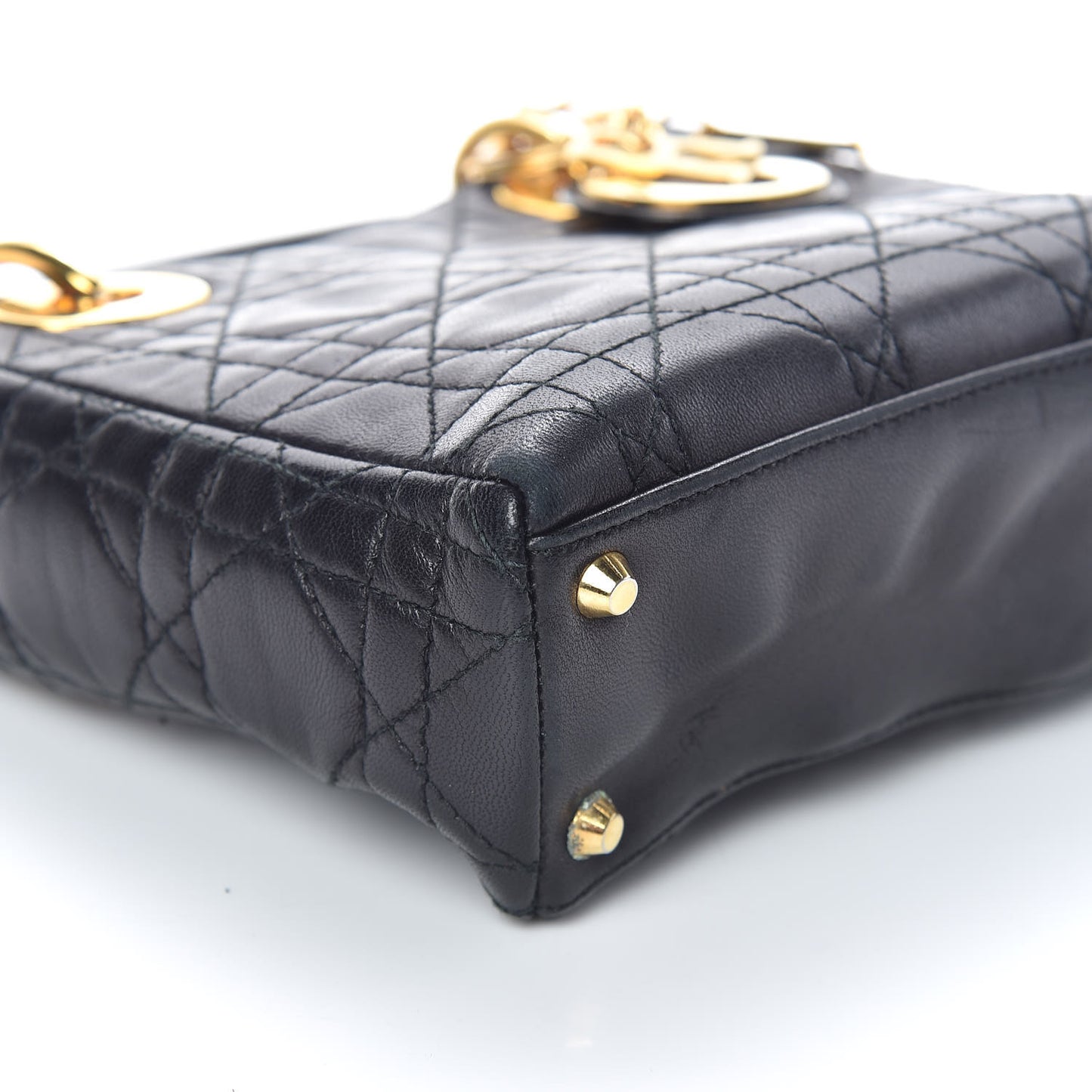 Lambskin Cannage Mini Lady Dior Black