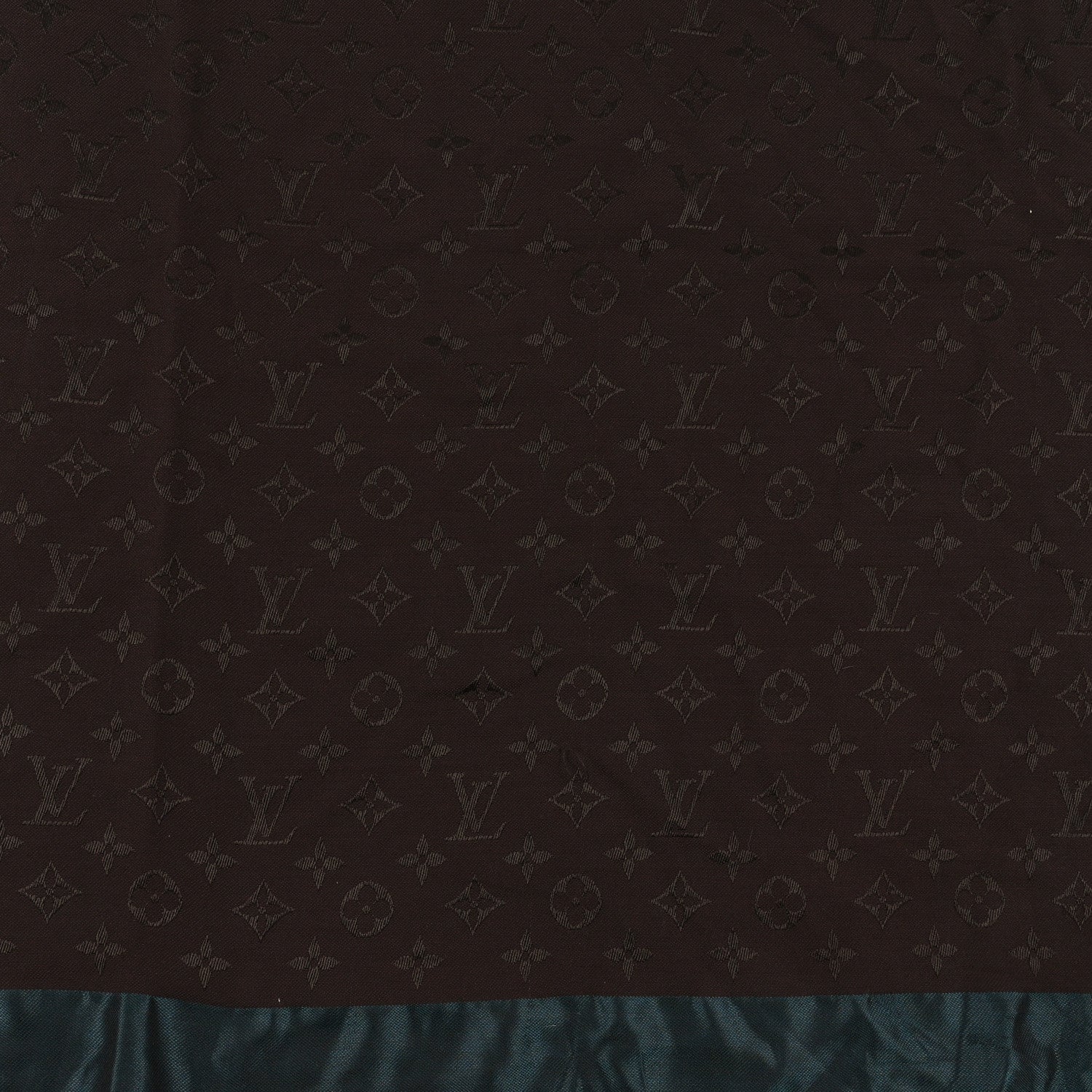 Louis Vuitton Silk Monogram Shawl Brown Multicolor 2 of 3