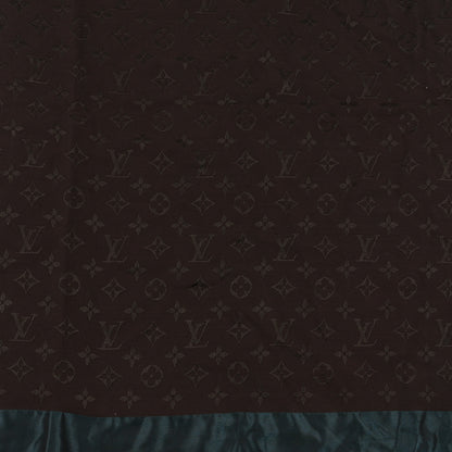 Louis Vuitton Silk Monogram Shawl Brown Multicolor 2 of 3