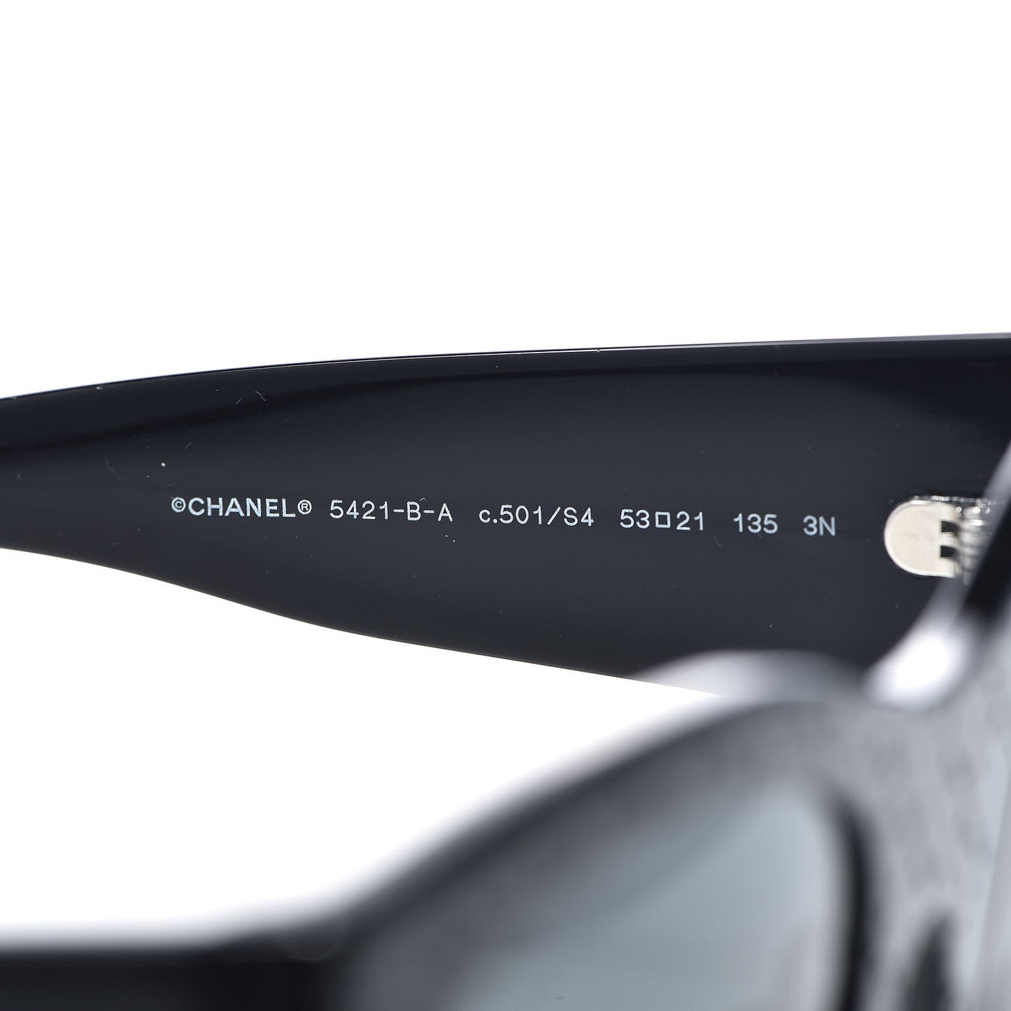 Acetate Strass Rectangle Sunglasses 5421B Black