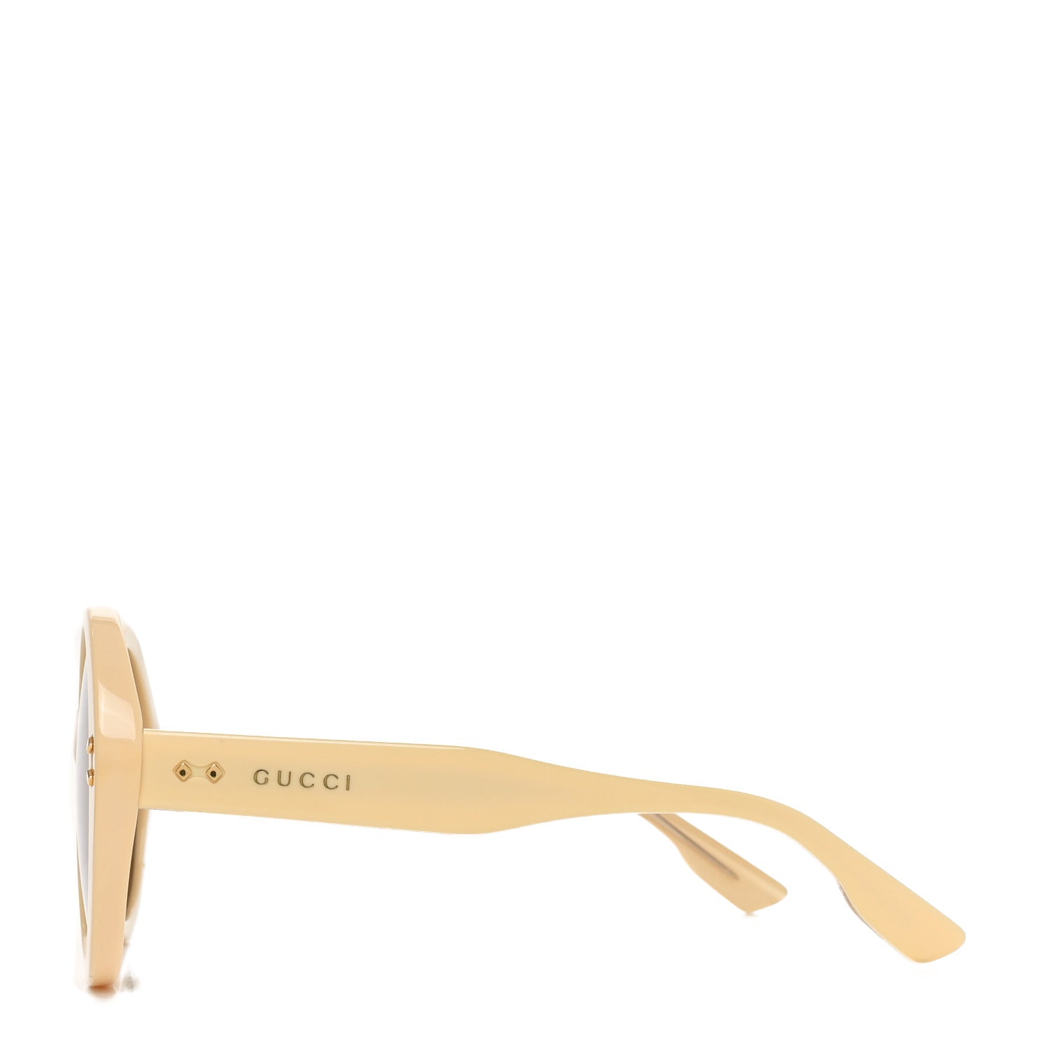 Gucci Acetate Round Sunglasses GG1081S Ivory 3 of 7
