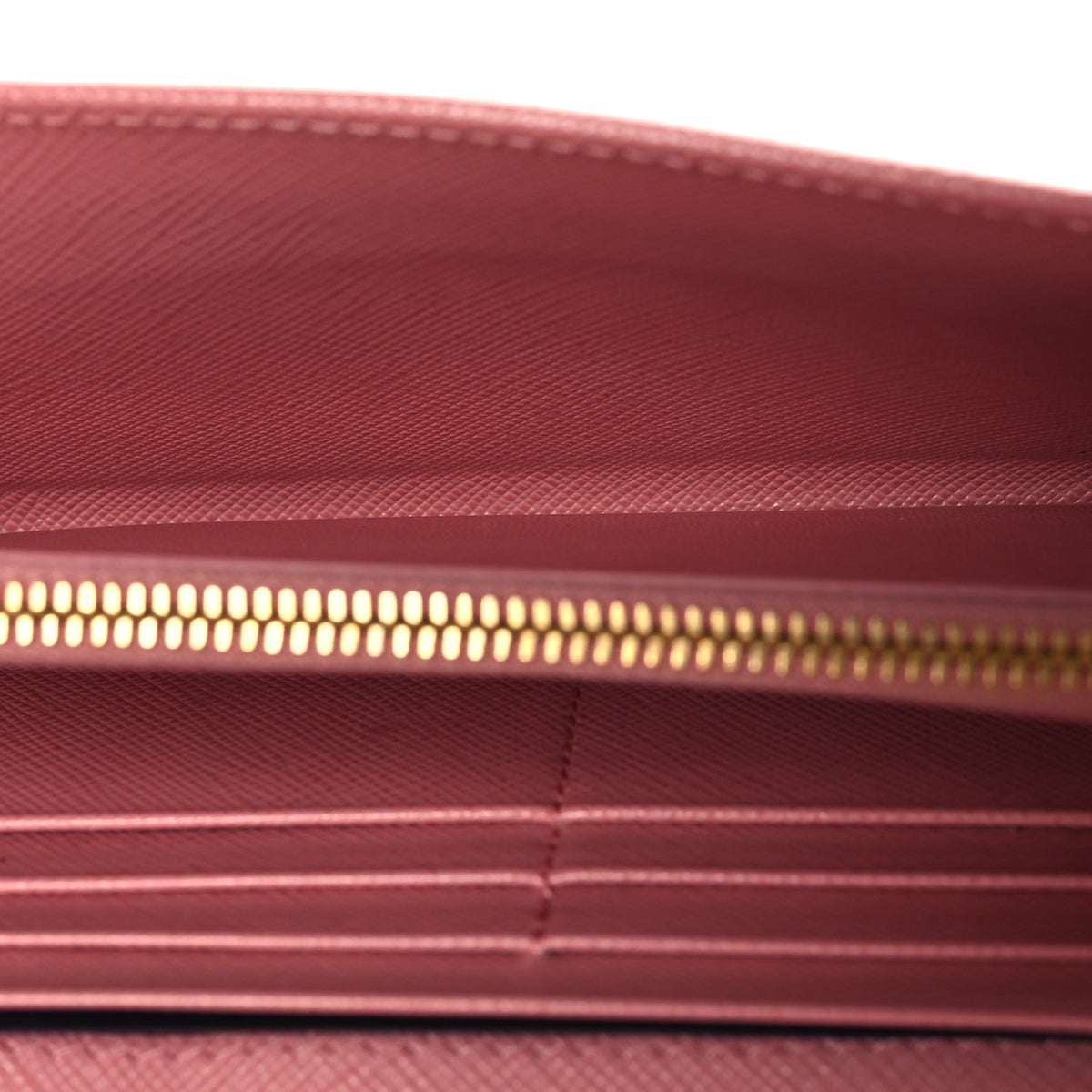 Prada Saffiano Metal Continental Flap Wallet Cerise Petal 6 of 9