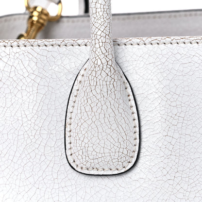 Miu Miu Calfskin Craquele Shopping Bag White 15 of 16