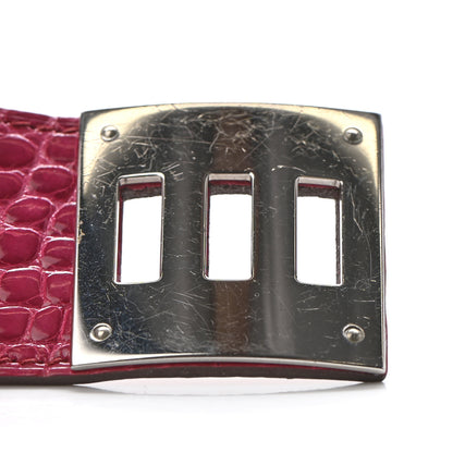 Hermes Shiny Alligator Kelly Dog Bracelet S Fuchsia 7 of 8