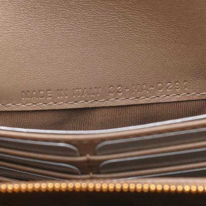 Christian Dior Supple Calfskin Cannage Caro Wallet Warm Taupe 7 of 9