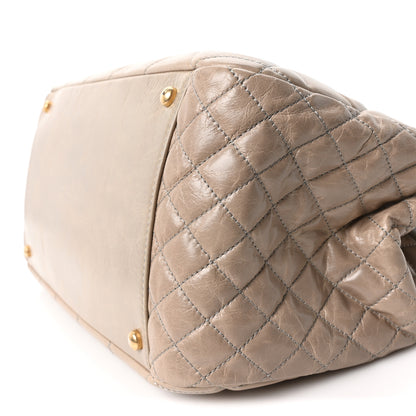 Chanel Glazed Calfskin Quilted Large Daily Walk Flap Beige 10 of 10