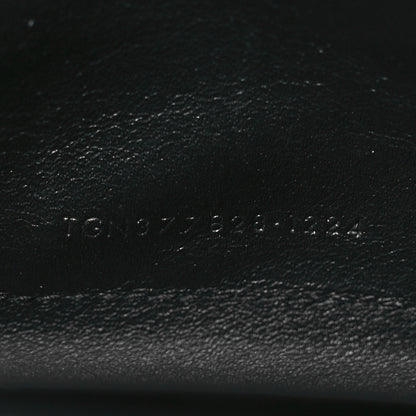 Saint Laurent Grain De Poudre Matelasse Chevron Monogram Monochrome Chain Wallet Black 9 of 13