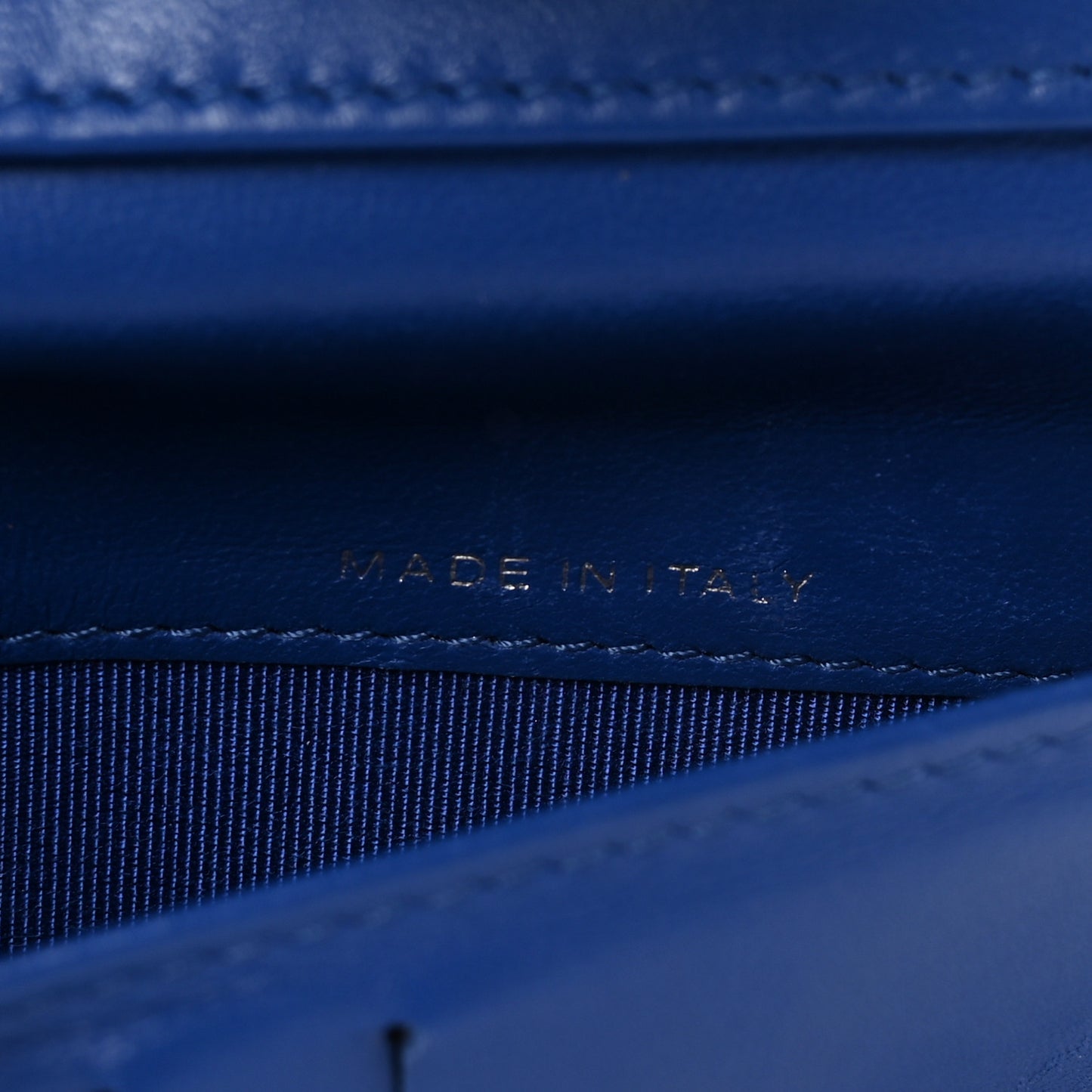 Lambskin Quilted Medium Flap Wallet Royal Blue