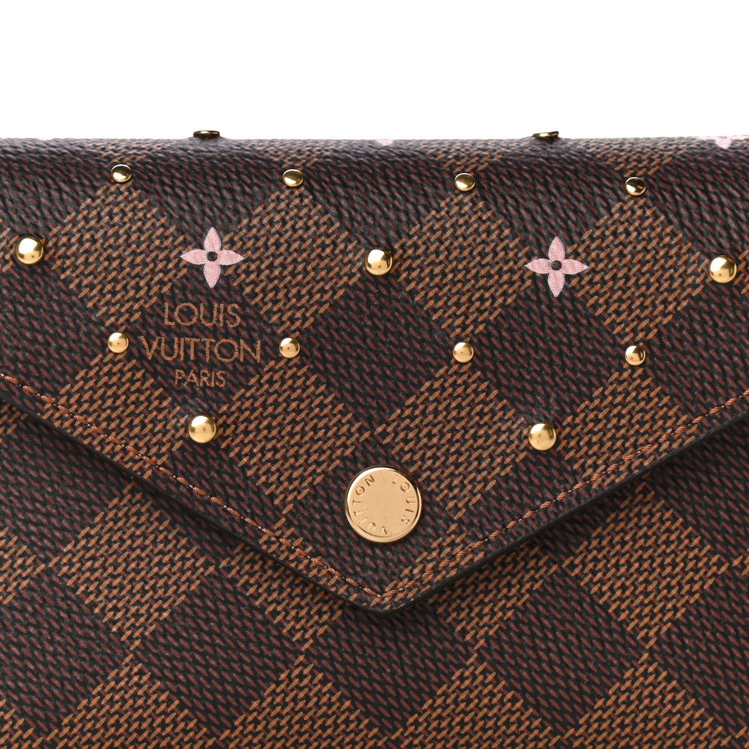 Louis Vuitton Damier Ebene Studded Victorine Wallet 9 of 12
