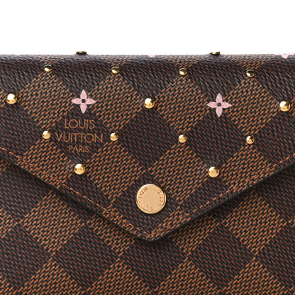 Louis Vuitton Damier Ebene Studded Victorine Wallet 9 of 12