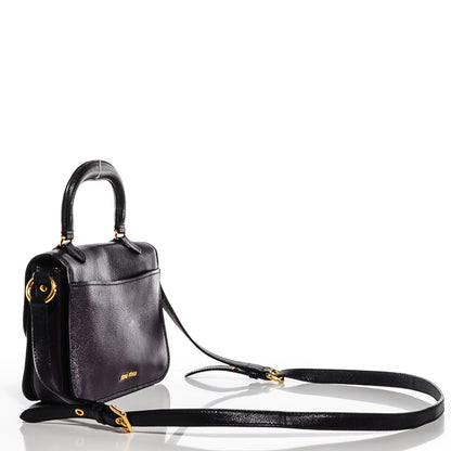 Miu Miu Goatskin Madras Bi-Color Mini Crossbody Bag Viola Iris 3 of 7