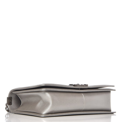 Chanel Caviar Chevron Quilted New Medium Boy Flap Silver 4 of 9