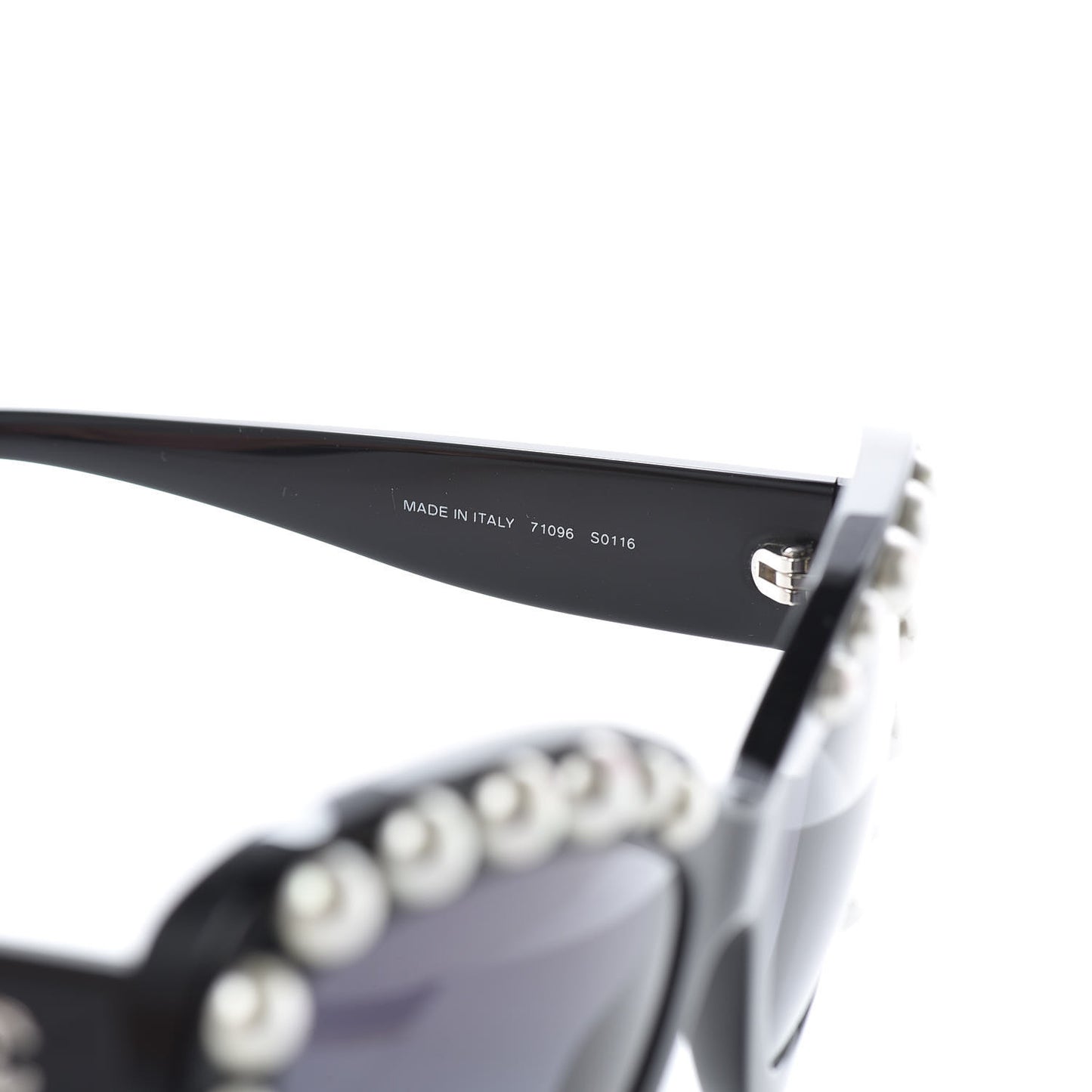 Pearl Cat Eye Sunglasses 71096 Black