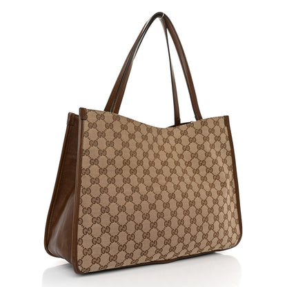 Gucci Monogram Horsebit 1955 Tote Bag Beige Brown Sugar 3 of 11