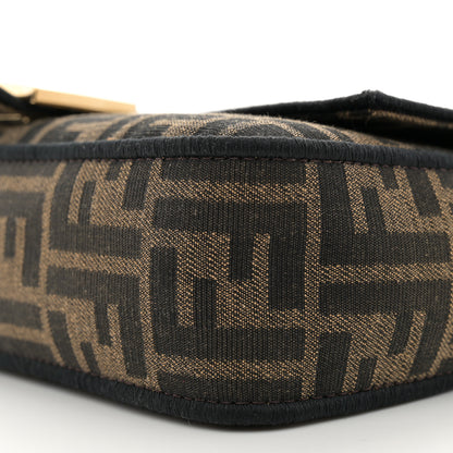 Fendi Fabric Jacquard FF 1974 Medium Baguette Tobacco Moro Black 10 of 12