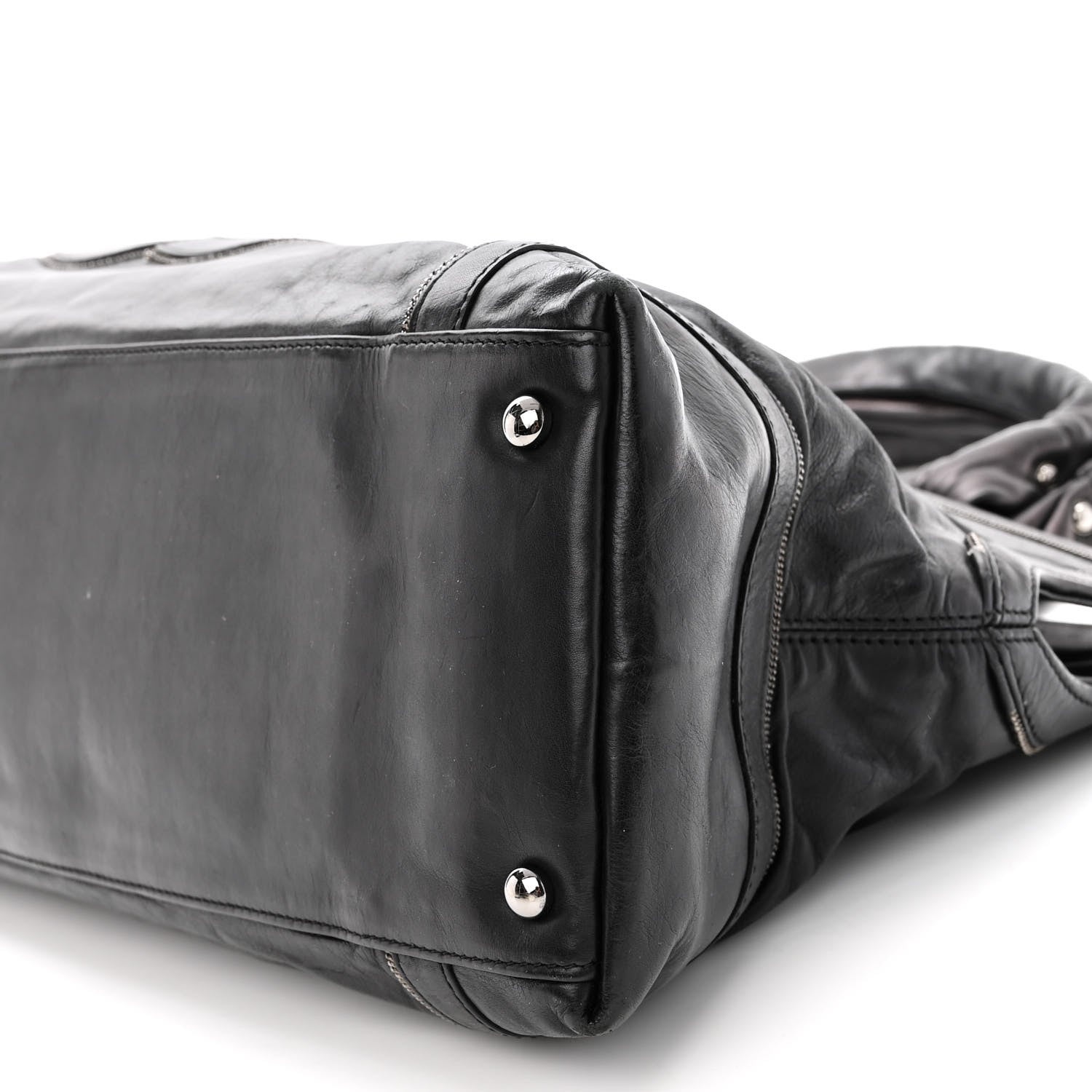 Chanel Lambskin East West Soho Shopper Black 10 of 11