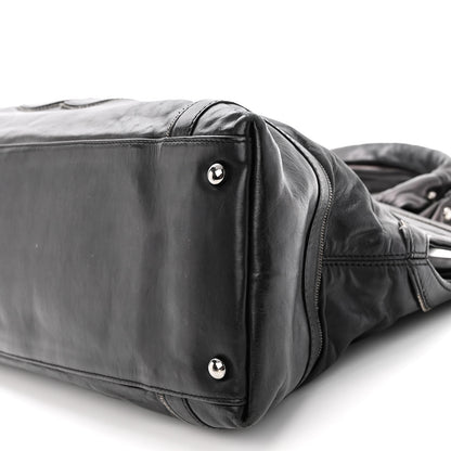 Chanel Lambskin East West Soho Shopper Black 10 of 11