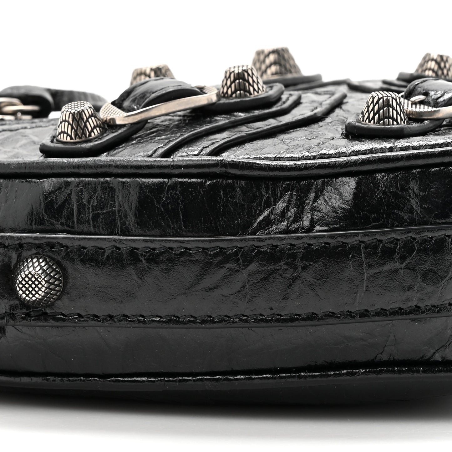Agneau Arena Mini Le Cagole Heart Bag Black