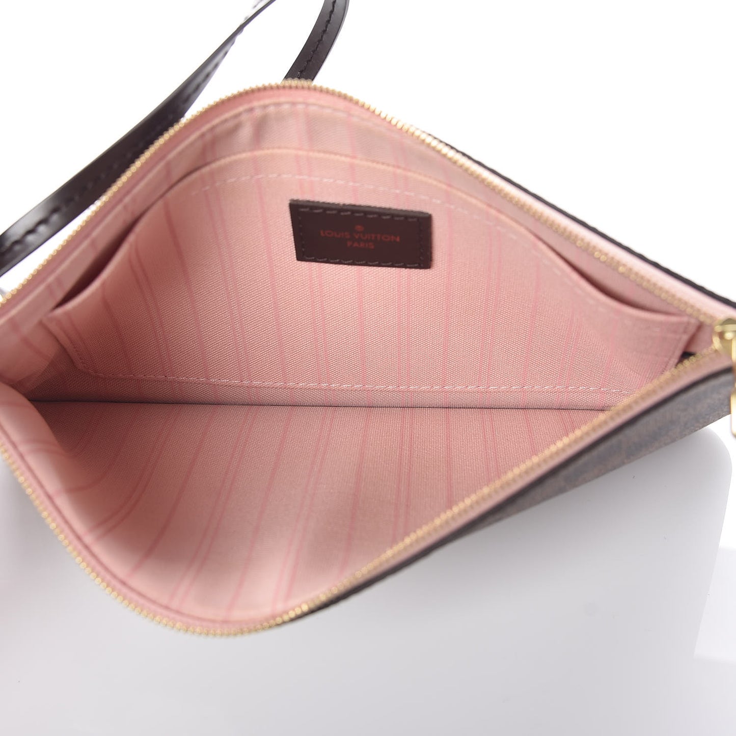 Damier Ebene Neverfull MM GM Pochette Rose Ballerine