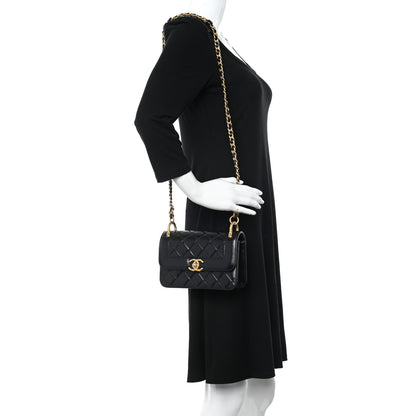 Chanel Calfskin Quilted Mini Coco Ring Flap Black 2 of 11