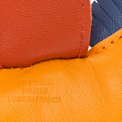 Hermes Milo Lambskin Grigri Rodeo Horse Bag Charm MM Jaune D'Or Bleu Agate Cornaline 3 of 6