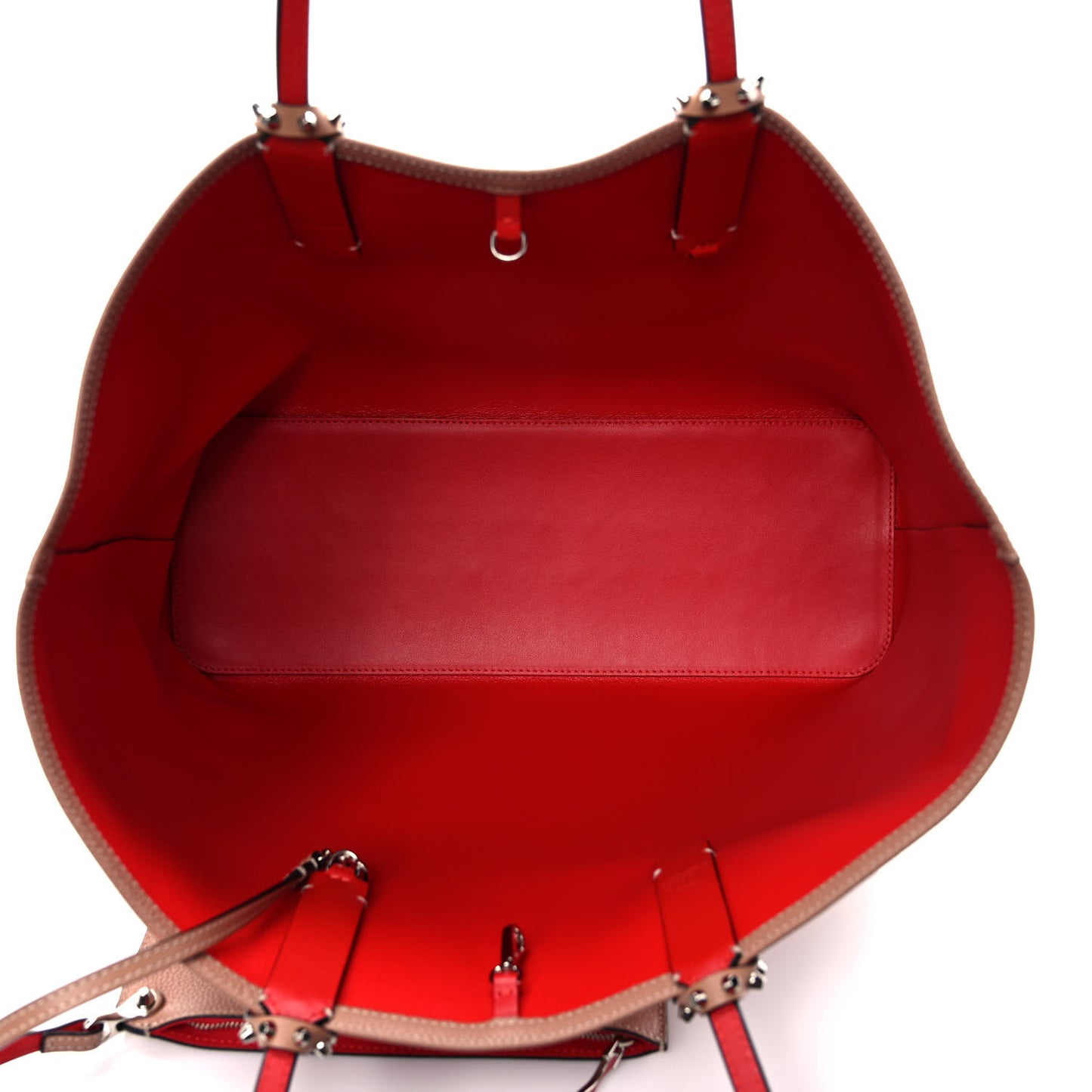 Calfskin Spikes East West Cabata Tote Nude