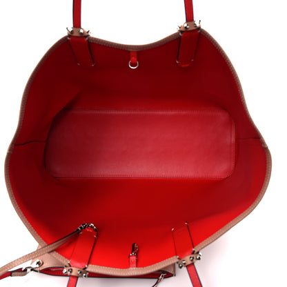 Christian Louboutin Calfskin Spikes East West Cabata Tote Nude 5 of 9