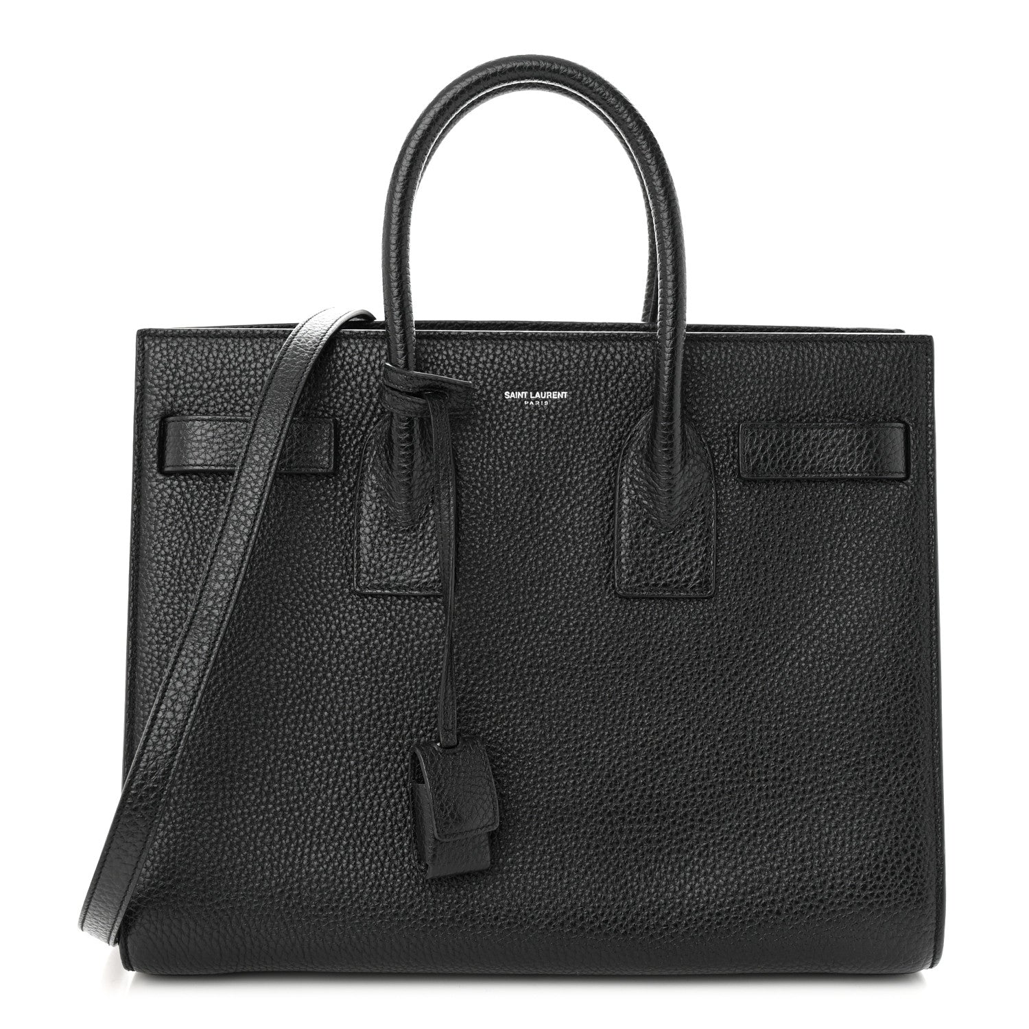 Saint Laurent Grained Calfskin Small Sac De Jour Black 1 of 10