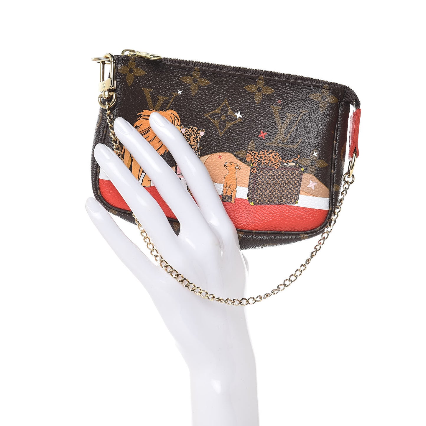 Monogram 2018 Christmas Animation Mini Cats Pochette Accessories
