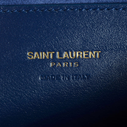 Saint Laurent Calfskin Monogram Baby Cabas Blue 7 of 9