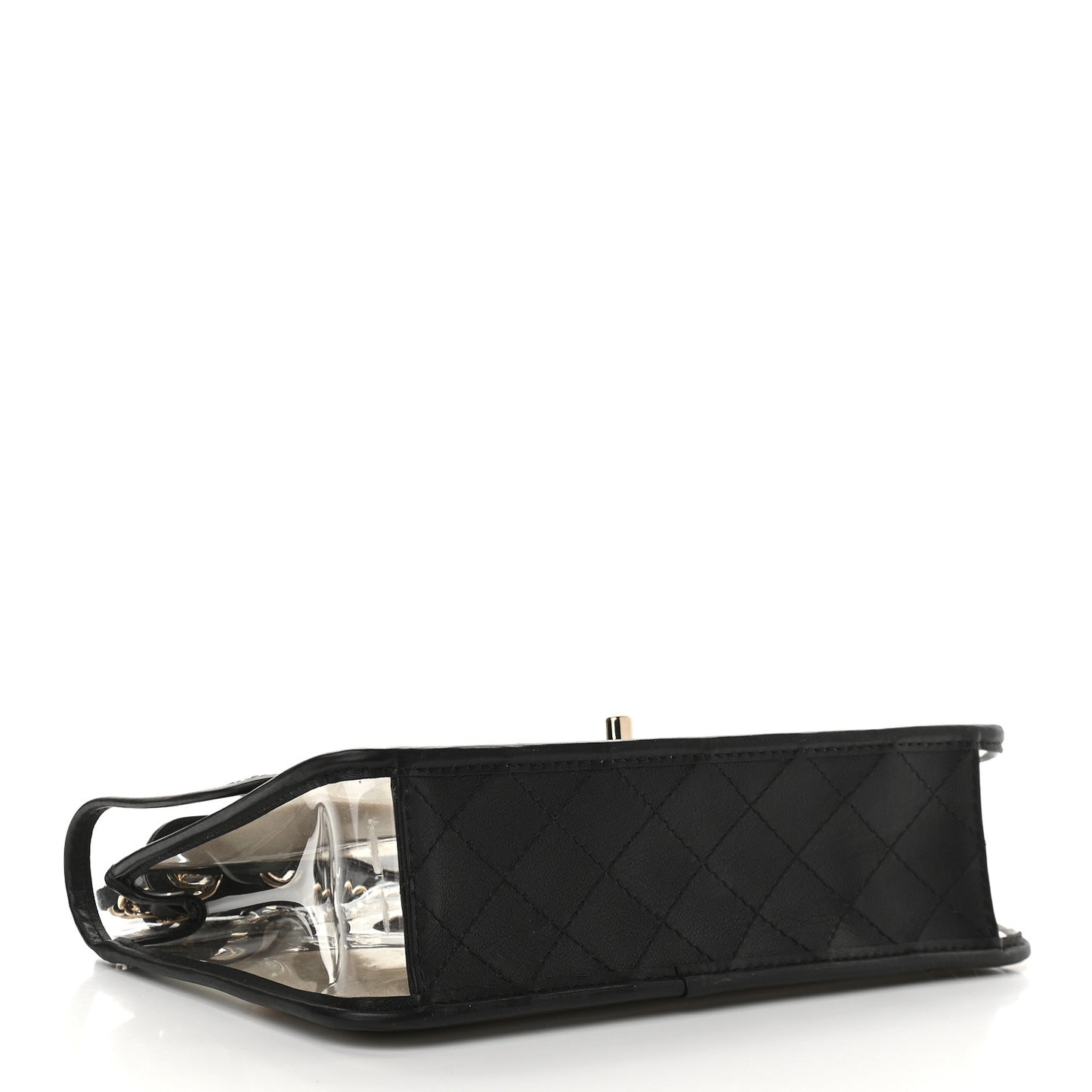 Lambskin PVC Medium Coco Sand Flap Black