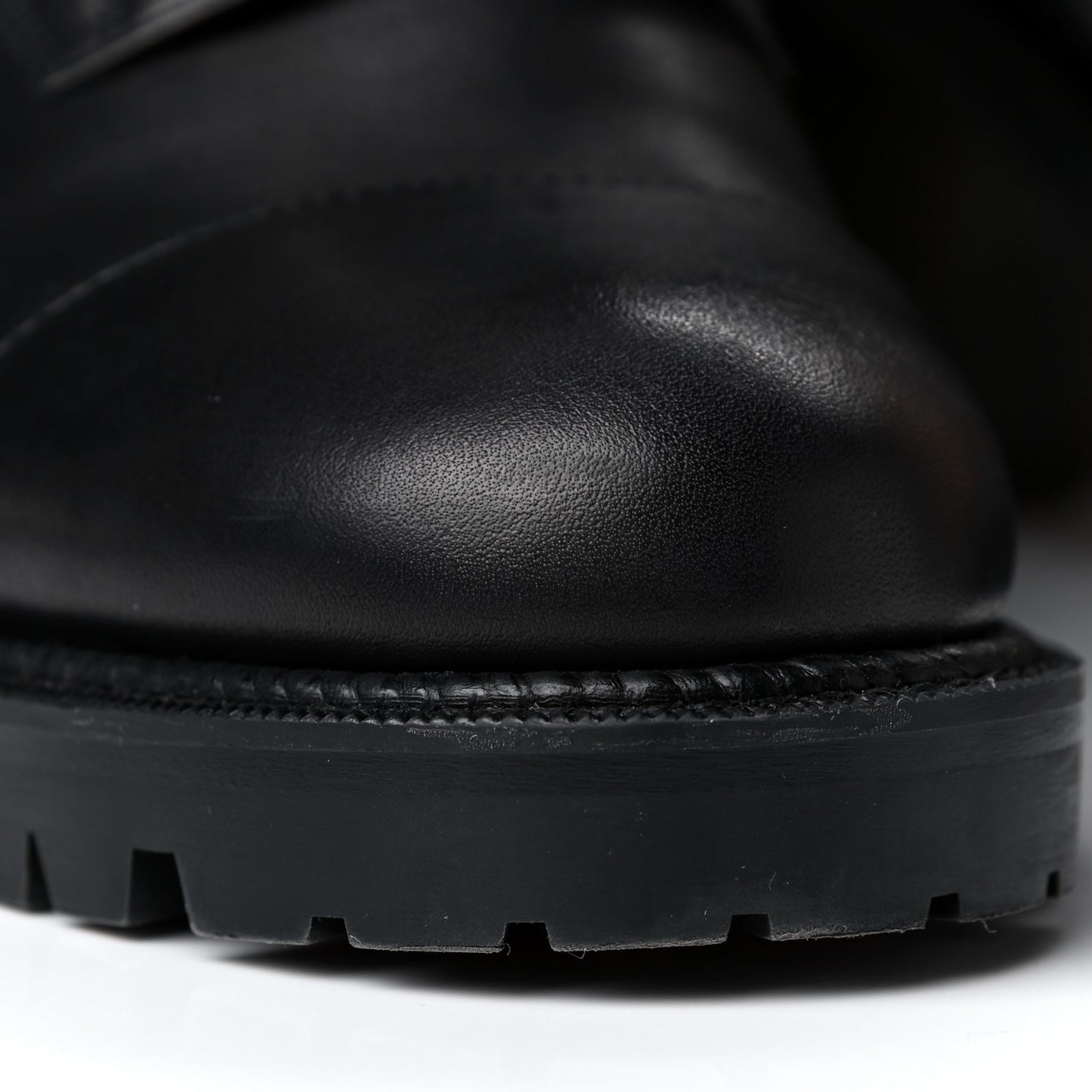 Calfskin Winter Spikes 70 Combat Boots 39.5 Black