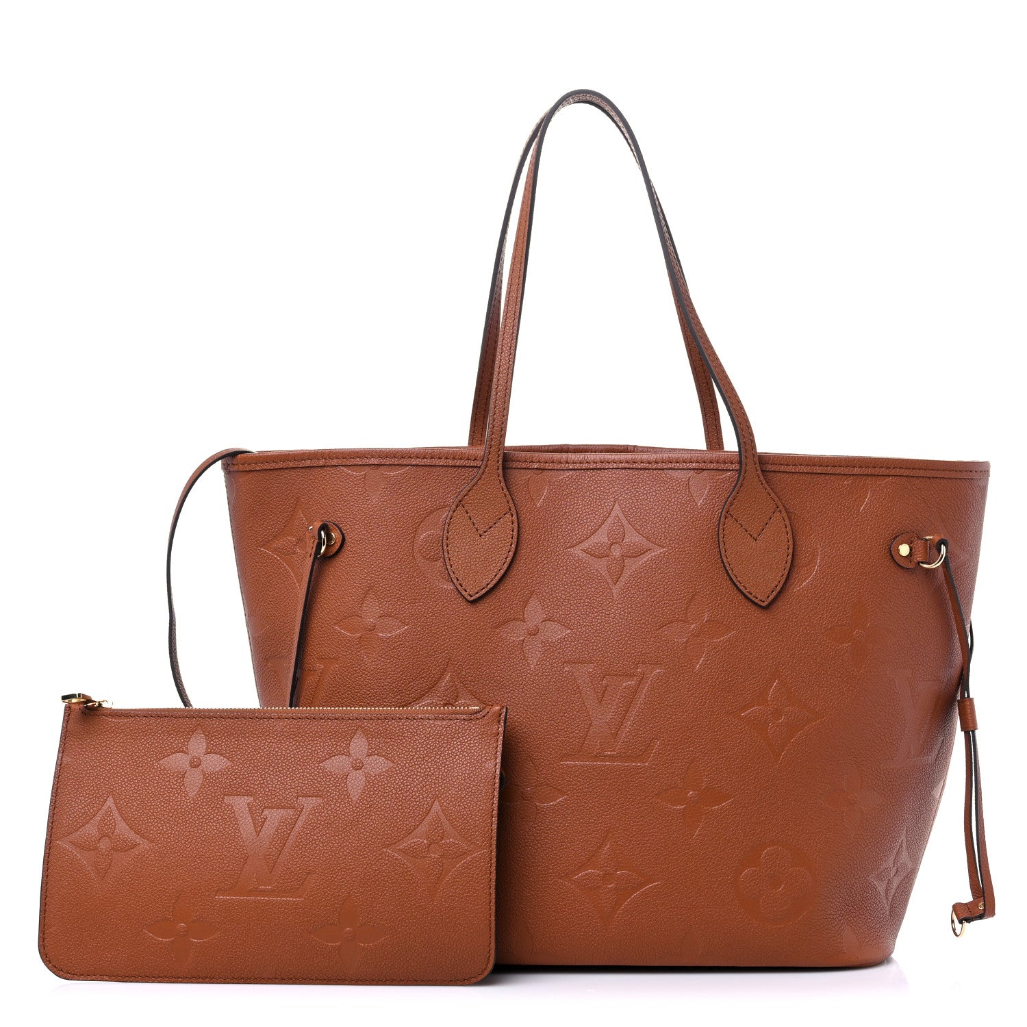 Louis Vuitton Empreinte Monogram Giant Neverfull MM Cognac 1 of 9