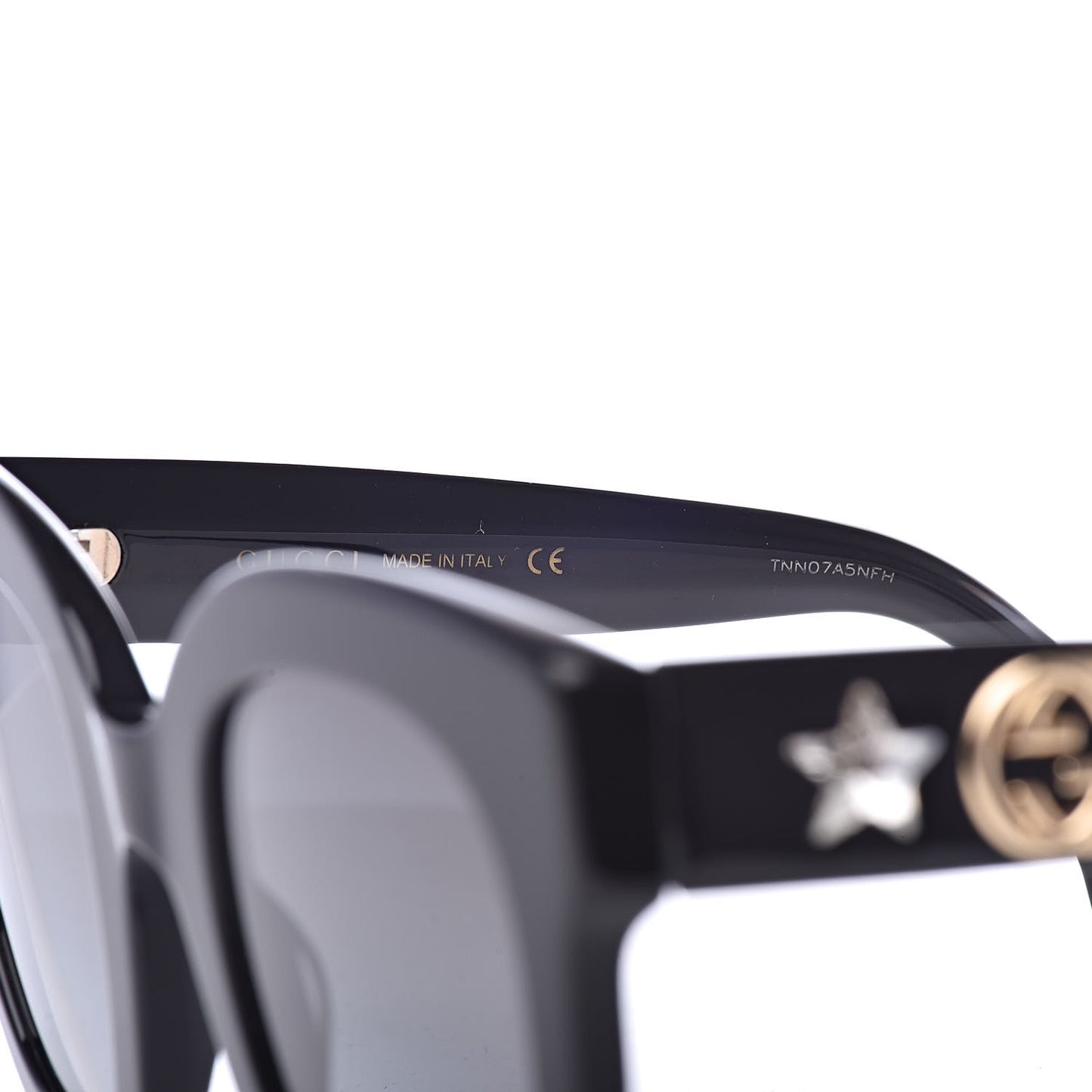 Round Frame Star Sunglasses GG0208S Black