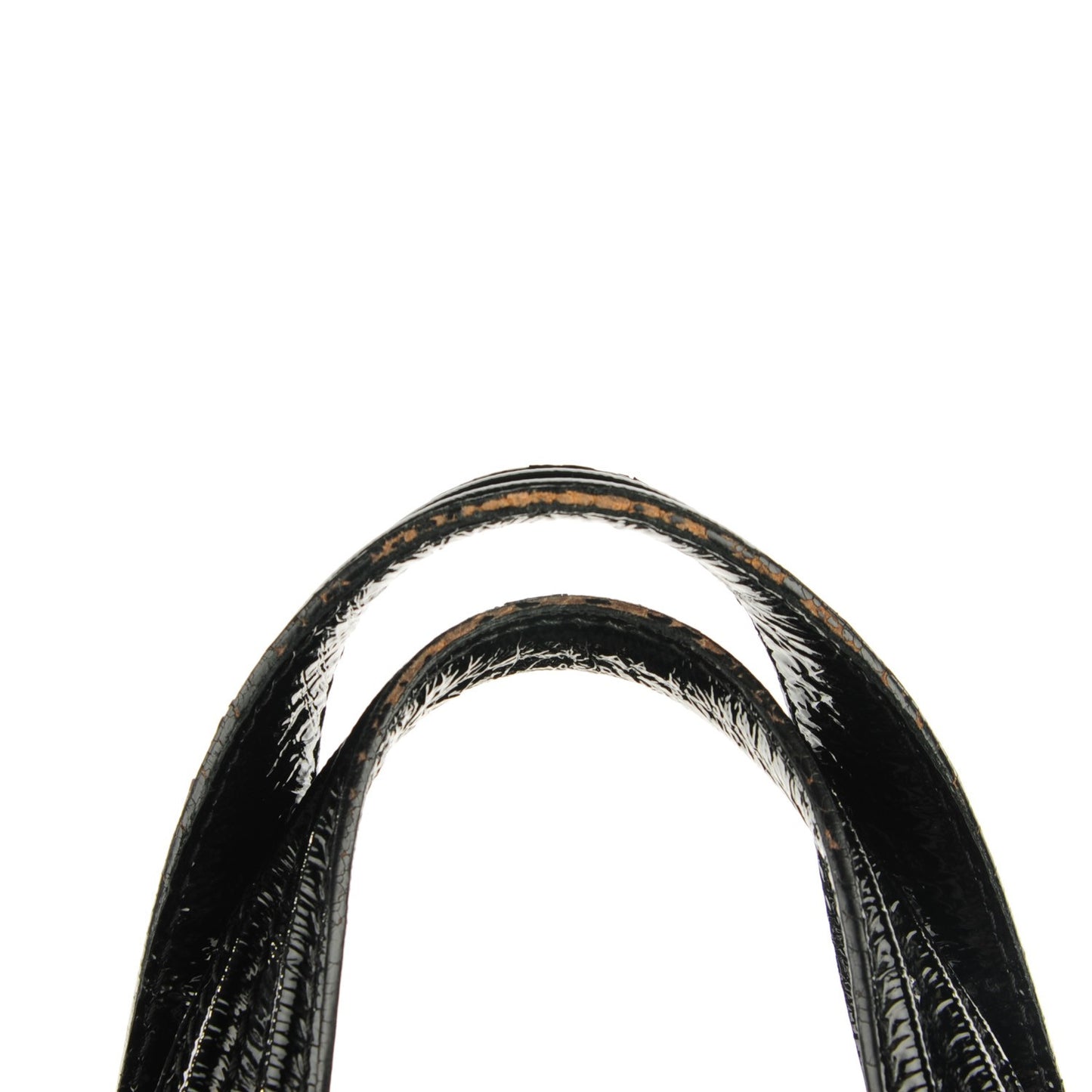 Crinkled Patent Calfskin Small Nightingale Black