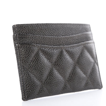 Chanel Caviar Quilted Card Holder Dark Charcoal 3 of 10