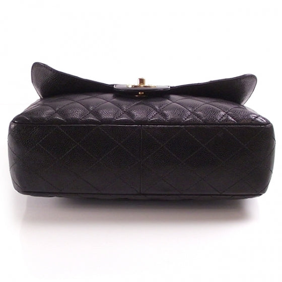 Caviar Jumbo Double Flap Black