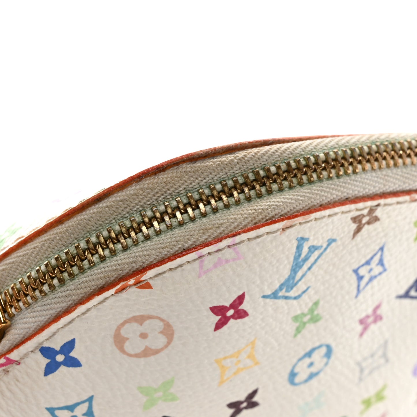 Monogram Multicolor Cosmetic Pouch White Litchi