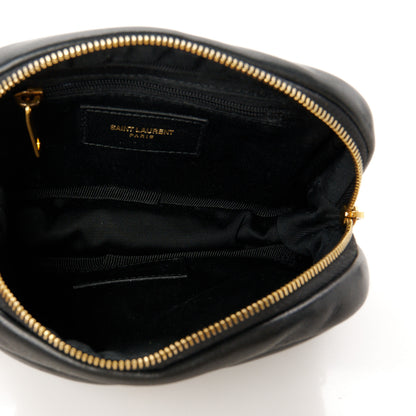 Saint Laurent Lambskin Calypso Cosmetic Case Black 5 of 8