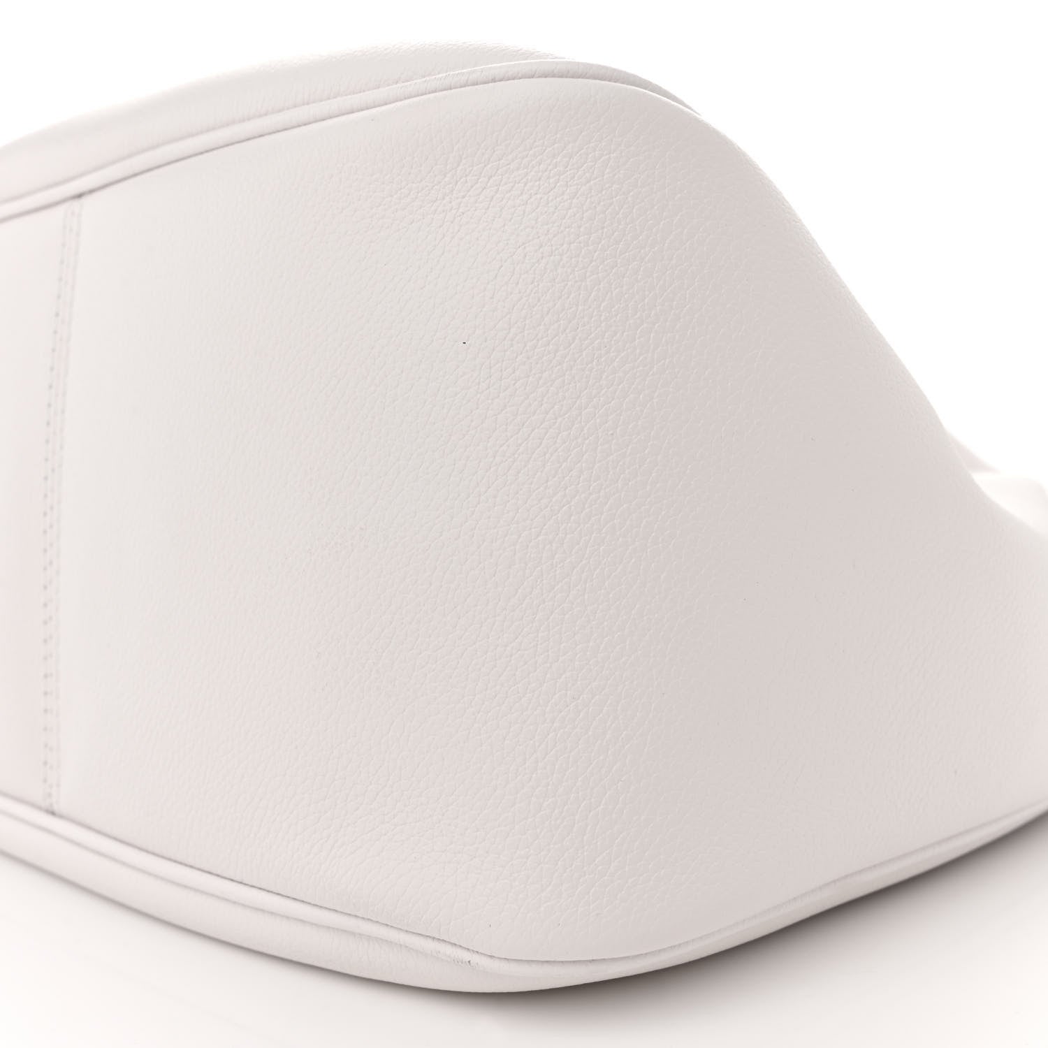 Versace Grained Calfskin La Medusa Bucket Bag Optical White 9 of 9