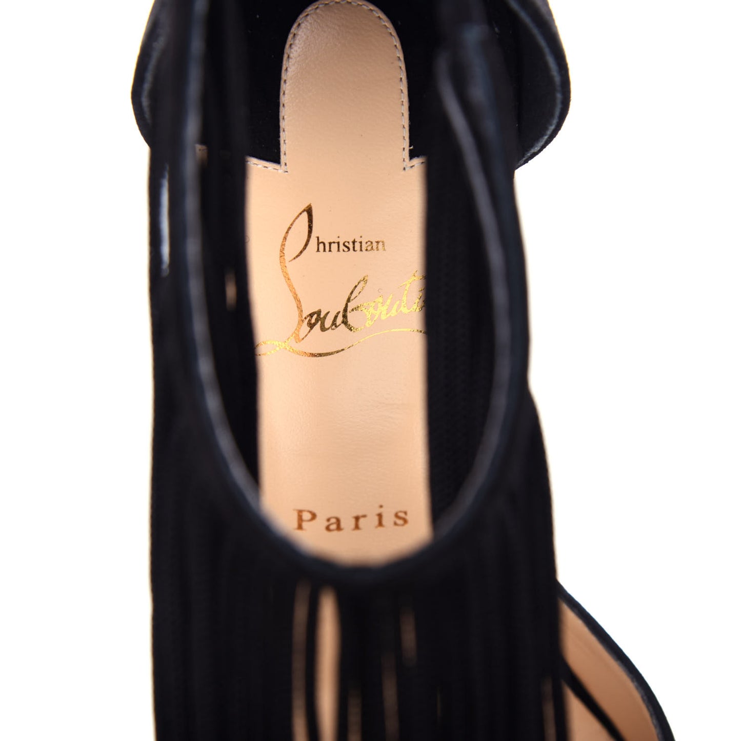 Veau Velours Fringe Courtain 100 Pumps 40 Black