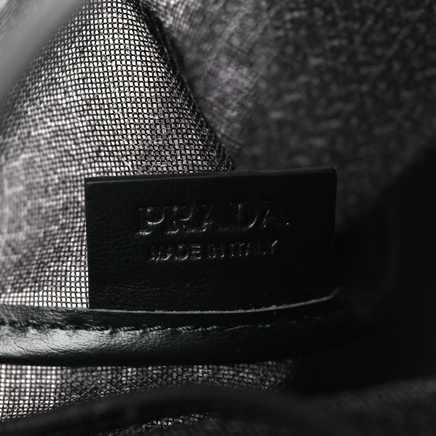 Mesh Sequin Spazzolato Logo Tote Black